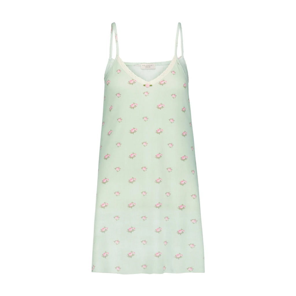 Green Vintage Rose A Line Short Gown