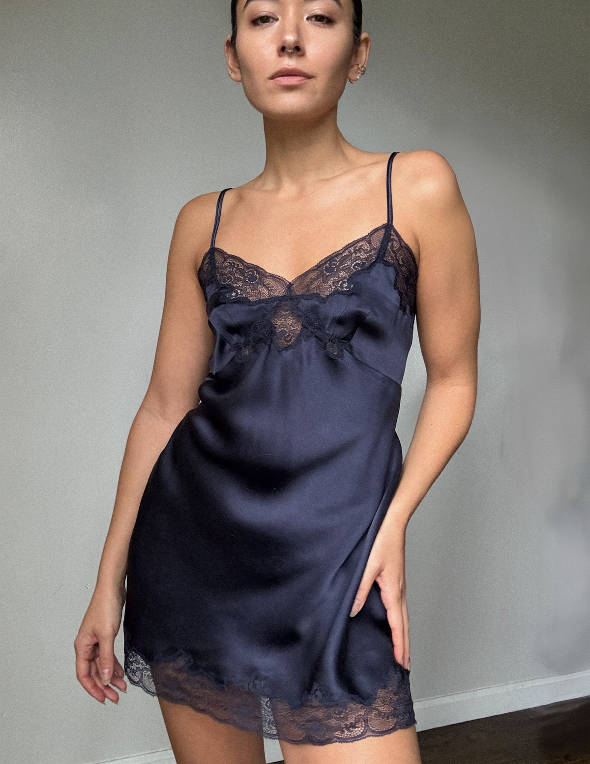Silk Charmeuse Mini Slip