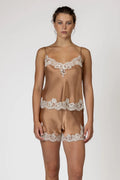 Cropped Cami and Long Flutter Short