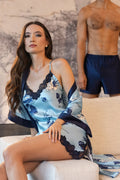PRINTED BUTTON BACK CHEMISE