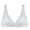 Organic Cotton High Point Bralette with Lace