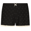 Black Hearts Pointelle Short Mid Rise