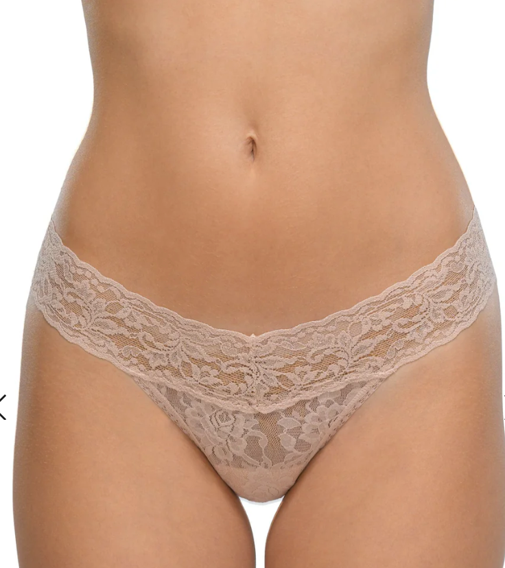 Sig Lace Low Rise Thong